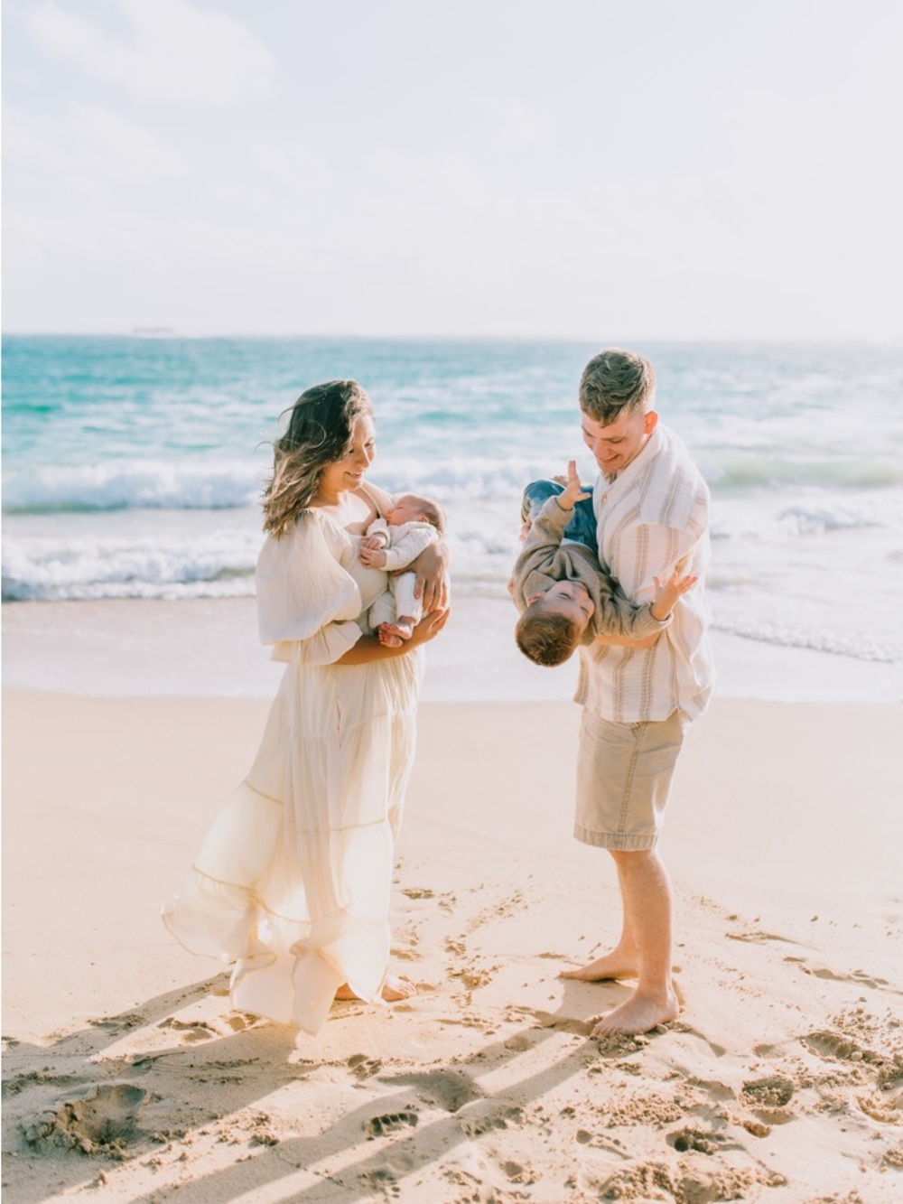 Cream Flowy Maxi Dress - Beach Photo Ready